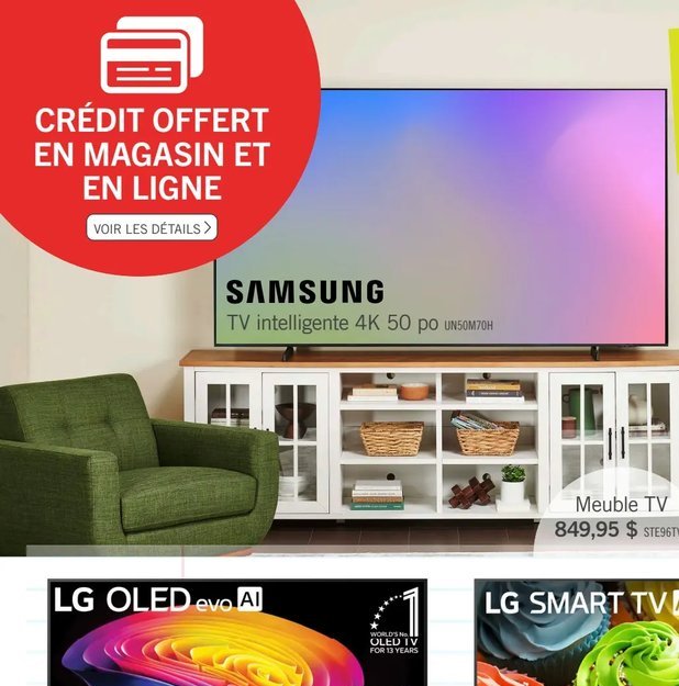 Samsung TV intelligente 4K 50 po