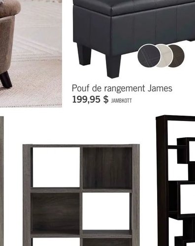 Pouf de rangement James