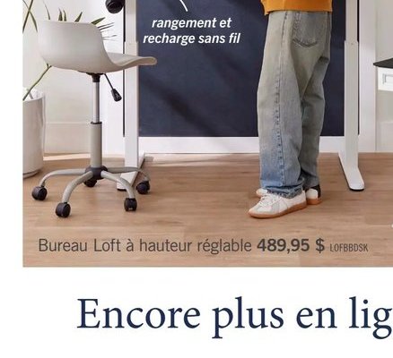Bureau Loft à hauteur réglable