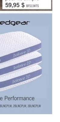 Oreiller Balance Performance Bedgear