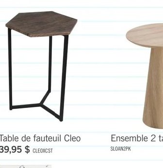 Table de fauteuil Cleo