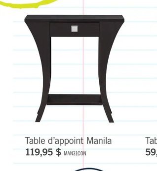 Table d'appoint Manila