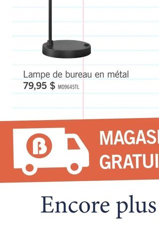 Lampe de bureau en métal