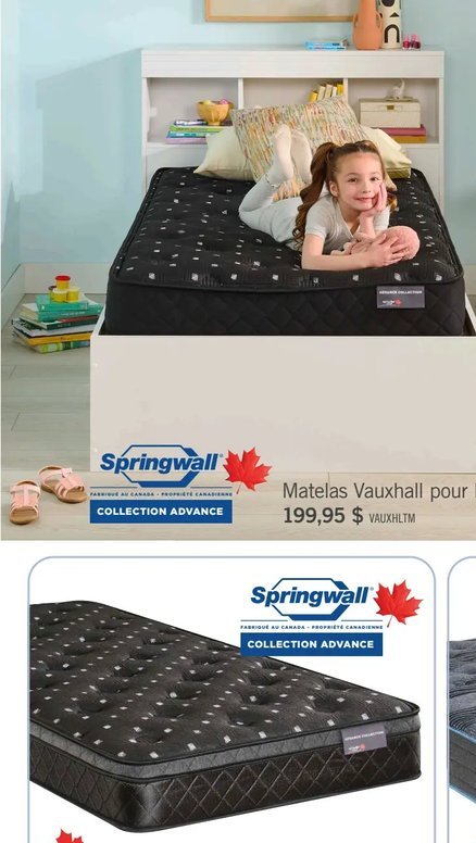 Matelas Vauxhall Springwall pour lit simple