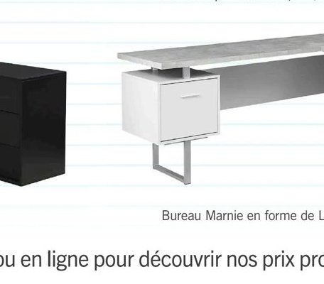 Bureau Marnie en forme de L