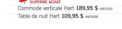Table de nuit Hart