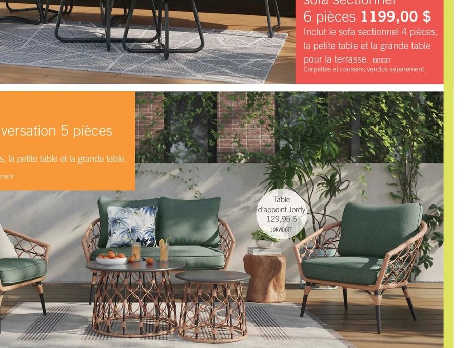 Ibiza - Ensemble sofa sectionnel 6 pièces