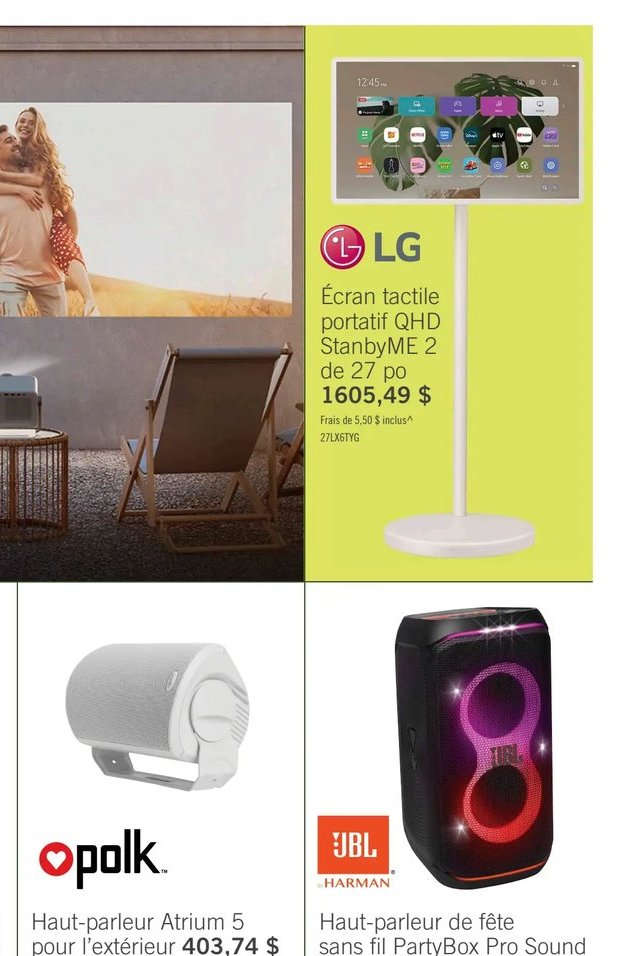 LG Écran tactile portatif QHD StanbyME 2 de 27 …