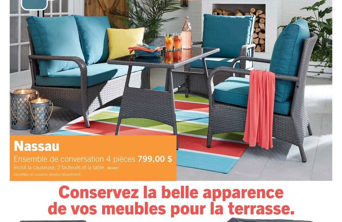Nassau Ensemble de conversation 4 pièces