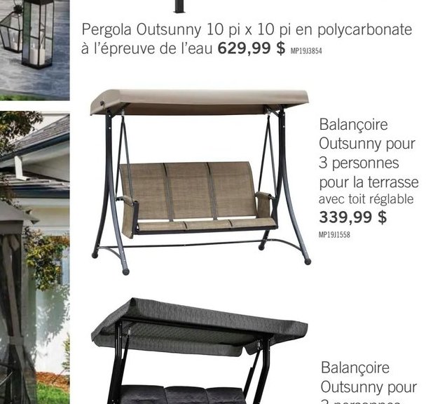 Pergola Outsunny 10 pi x 10 pi en polycarbonate…