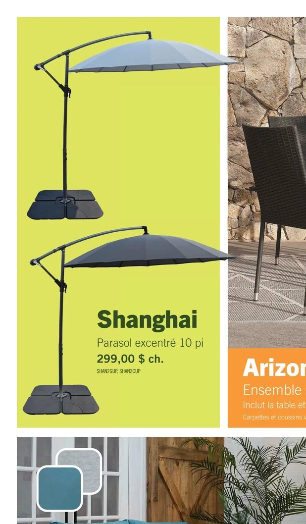 Shanghai Parasol excentré 10 pi