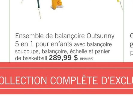 Ensemble de balançoire Outsunny 5 en 1 pour enf…