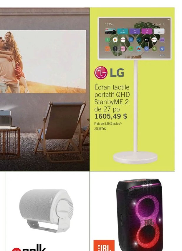 LG Écran tactile portable QHD StanbyME 2 de 27 …