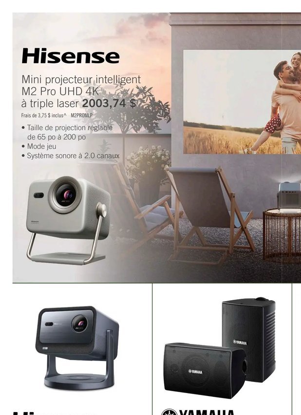 Hisense Mini projecteur intelligent M2 Pro UHD …