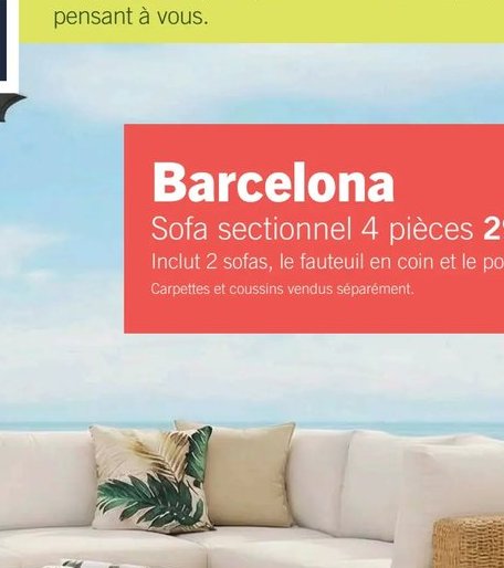 Scott Living Barcelona Sofa sectionnel 4 pièces