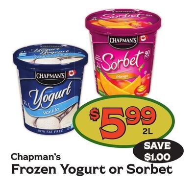 Chapman's Frozen Yogurt or Sorbet