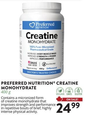 PREFERRED NUTRITION® CREATINE MONOHYDRATE