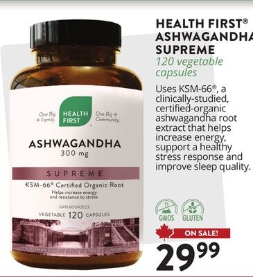 HEALTH FIRST® ASHWAGANDHA SUPREME