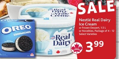 Nestlé Real Dairy Ice Cream or Frozen Dessert, …