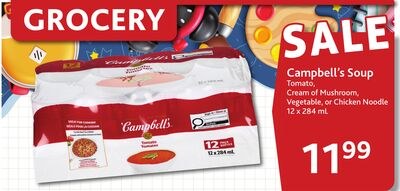 Campbell's® Soup Tomato, Cream of Mushroom-, Ve…