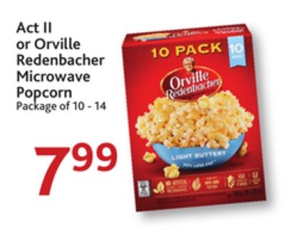 Act II or Orville Redenbacher Microwave Popcorn