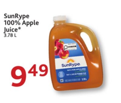 SunRype 100% Apple Juice*