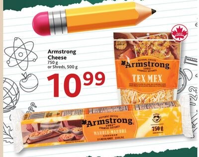 Armstrong Cheese 750 g or Shreds, 500 g