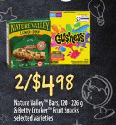 Nature Valley™ Bars, 120 - 226 g & Betty Crocke…