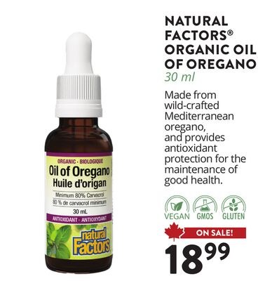 NATURAL FACTORS® ORGANIC OIL OF OREGANO
