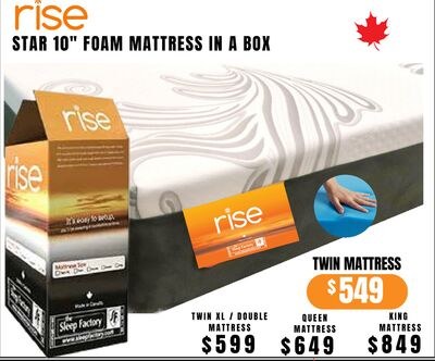 RISE STAR 10" FOAM MATTRESS IN A BOX