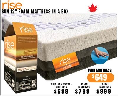 RISE SUN 12" FOAM MATTRESS IN A BOX