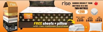 RISE BAMBOO DREAM 8" FOAM MATTRESS IN A BOX
