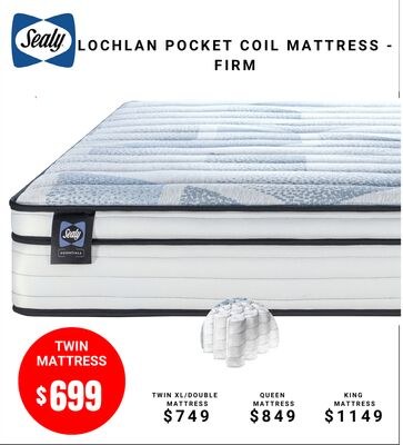 SEALY LOCHLAN POCKET COIL MATTRESS - FIRM