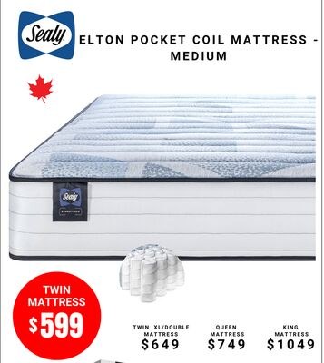 Sealy ELTON POCKET COIL MATTRESS - MEDIUM
