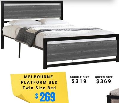 MELBOURNE PLATFORM BED Twin Size Bed