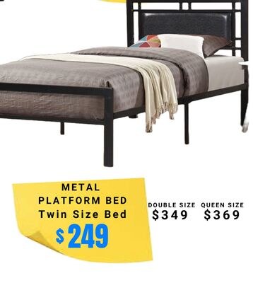 METAL PLATFORM BED