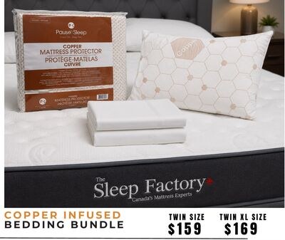 THE SLEEP FACTORY COPPER INFUSED BEDDING BUNDLE