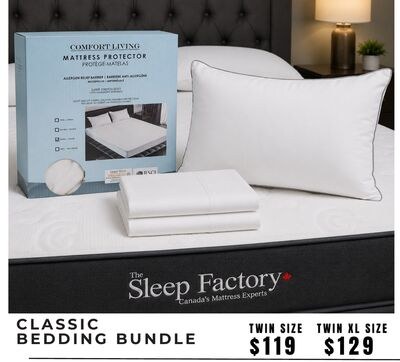 The sleep factory CLASSIC BEDDING BUNDLE