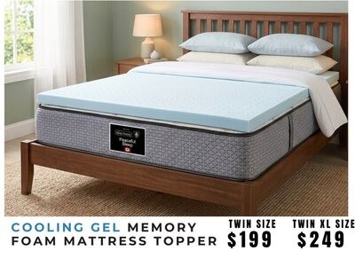 Cooling Gel Memory Foam Mattress Topper