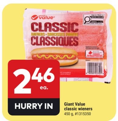 Giant Value classic wieners