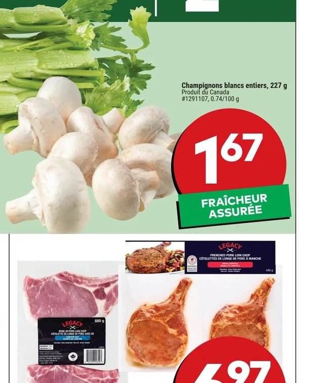 Champignons blancs entiers