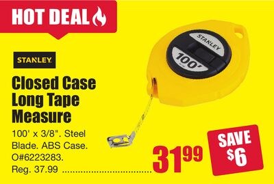 STANLEY Closed Case Long Tape Measure