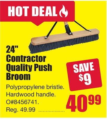 24" Contractor Quality Push Broom