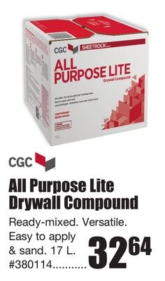 CGC All Purpose Lite Drywall Compound