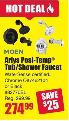MOEN Arlys Posi-Temp® Tub/Shower Faucet