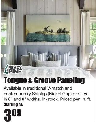 READY PINE Tongue & Groove Paneling