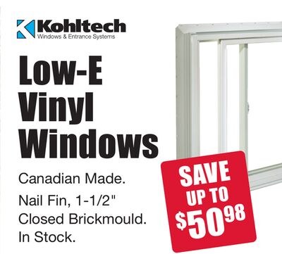 Kohltech Low-E Vinyl Windows