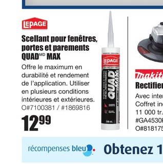 Scellant pour fenêtres, portes et parements Qua…