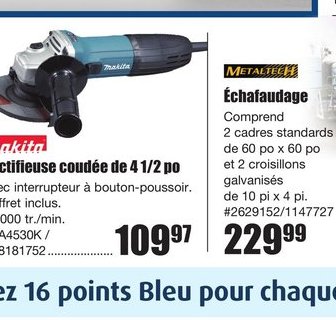 Rectifieuse coudée Makita