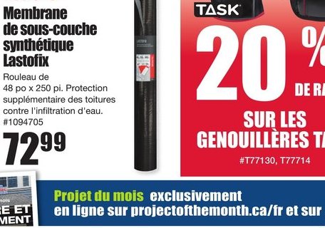 Resisto Membrane de sous-couche synthétique Las…